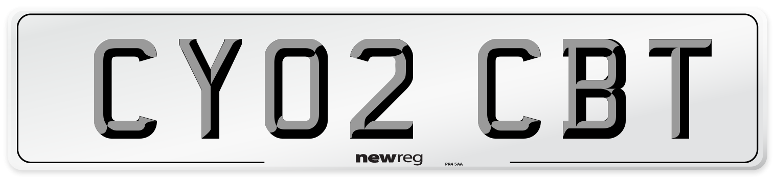CY02 CBT Number Plate from New Reg